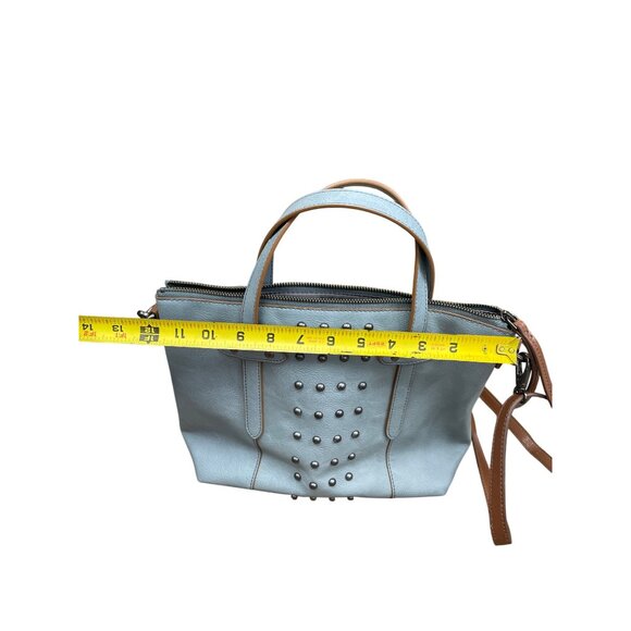 fossil womns teel Blue Studded Faux Leather Crossbody handbag SKU 8885 - Picture 5 of 15